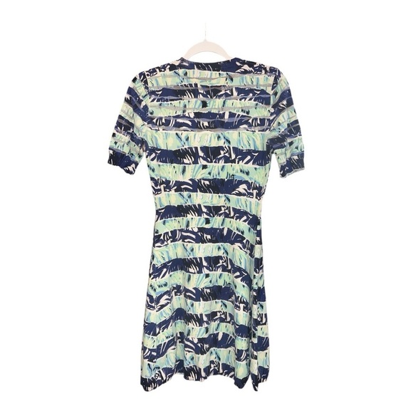 Kenzo Paris Cotton Blend Multicolored Fit And Flare Dress Size Medium R1 - Picture 3 of 6